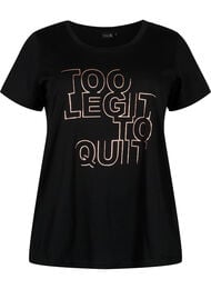 Sport-T-shirt met print, Black w. Too Legit 