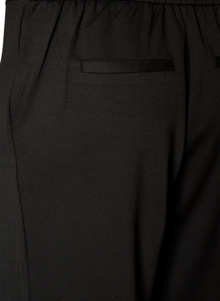 Losse jerseybroek met hoge taille, Zwart, Packshot image number 3