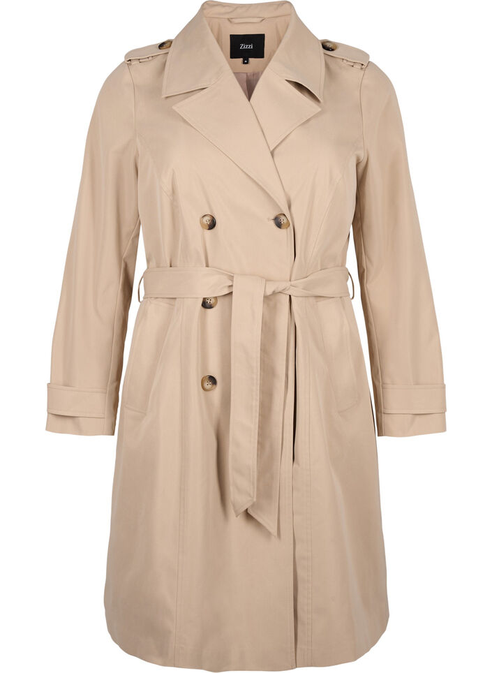 Trenchcoat met zakken en riem, Nomad, Packshot image number 0