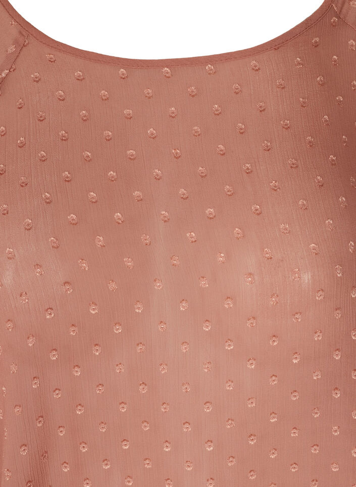 Blouse met lange mouwen en smokwerk, Burlwood, Packshot image number 2