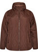 Licht gewatteerd jack met diamant-quilt, Bruin, Packshot image number 0