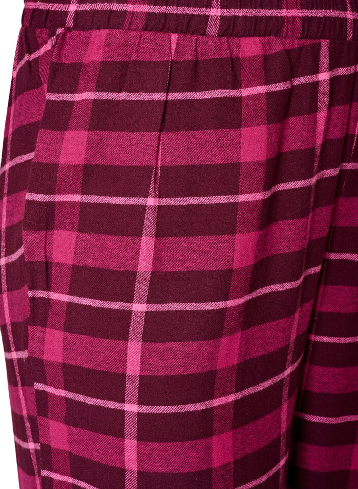 Geruite katoenen pyjamabroek, Rood, Packshot image number 2