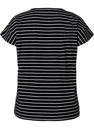 	 Katoenen t-shirt met strepen, Black W. Stripe, Packshot image number 1