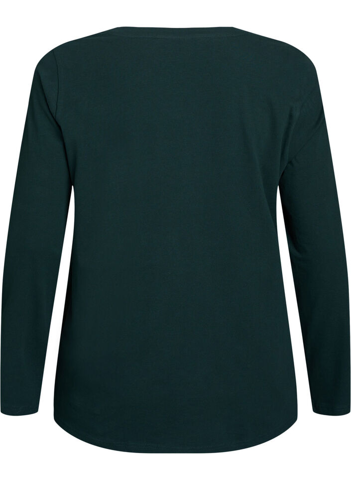 Basic jersey top met lange mouwen, Groen, Packshot image number 1