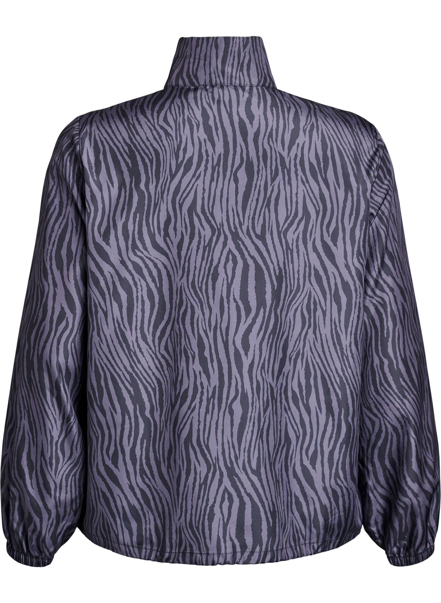 Zizzi Runningjack met hoge hals en verstelbare zoom, Grijs, Packshot image number 1