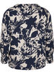 Shirt met lange mouwen, print en V-hals, Navy Blazer AOP, Packshot image number 1