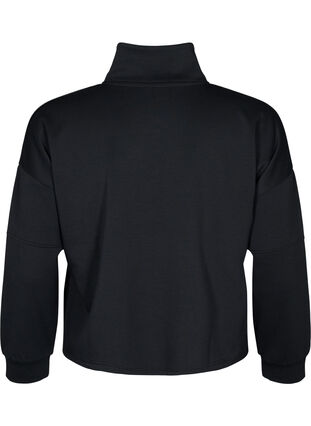 Sweatshirt van modalmix met hoge hals, Black, Packshot image number 1
