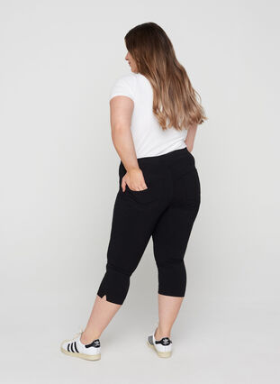 Nauwsluitende capri broek, Black, Model image number 1