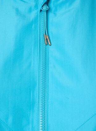 Korte jas met capuchon en verstelbare onderkant, River Blue, Packshot image number 2