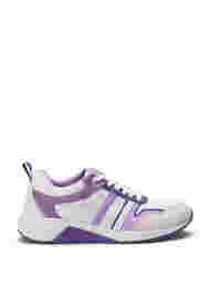 Sneakers met brede pasvorm, White Purple