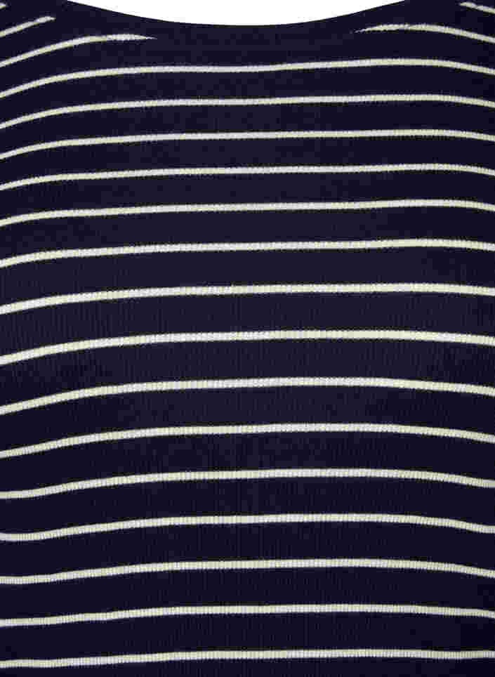 Gestreepte blouse met ronde hals, Night Sky Stripe, Packshot image number 2