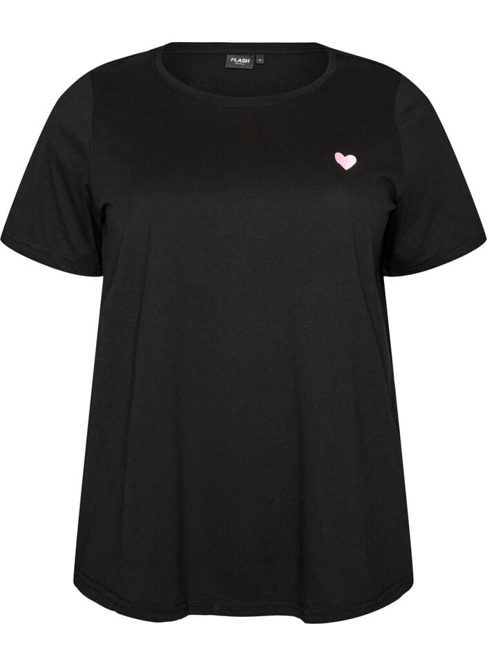 T-shirt met print, Zwart, Packshot image number 0