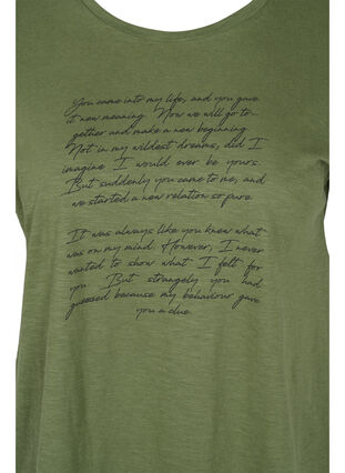 T-shirt met opdruk in biokatoen, Four Leaf CloverText, Packshot image number 2