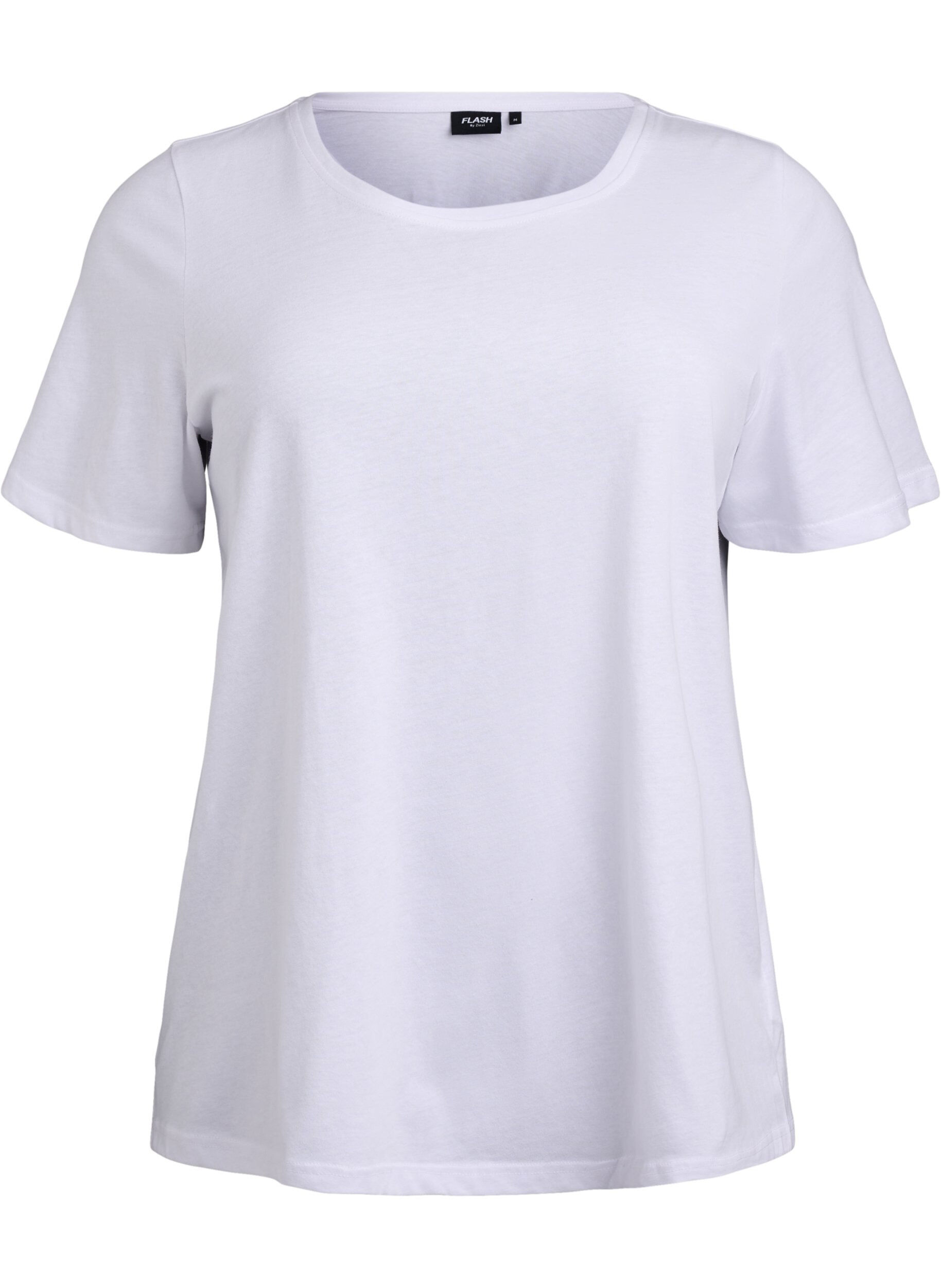 Zizzi FLASH - 2-pack T-shirts met ronde hals, Black/White, Packshot image number 3