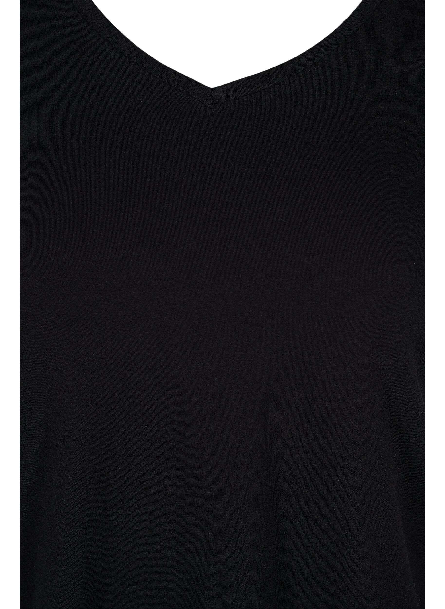 Zizzi Basic t-shirt, Zwart, Packshot image number 2