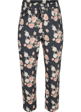 Katoenen pyjama broek met bloemenprint, Blue Flower AOP, Packshot image number 0