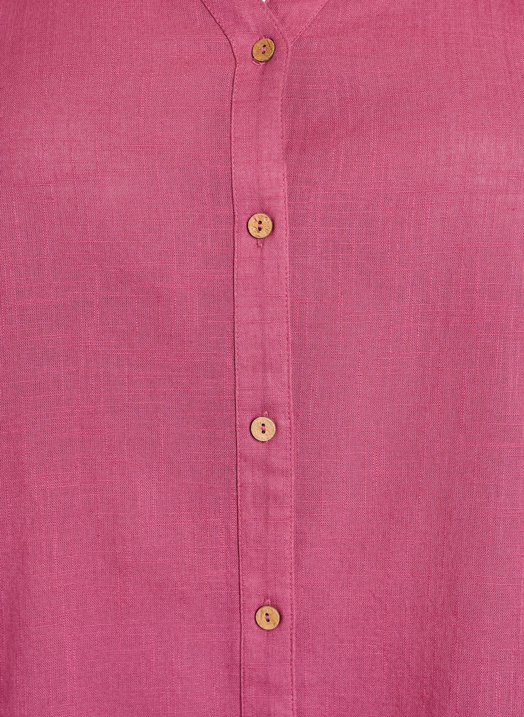 ZizziKatoenen blouse met een V-hals, Rood, Packshot image number 2