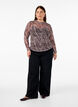Mesh top met zebra print, Zwart, Model image number 1