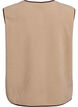 Teddy-fleecevest met contrasterende boorden, Beige, Packshot image number 1