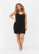 Lang basic katoenen topje, Zwart, Model image number 1