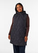 Halflang gewatteerd gilet met capuchon, Zwart, Model image number 0