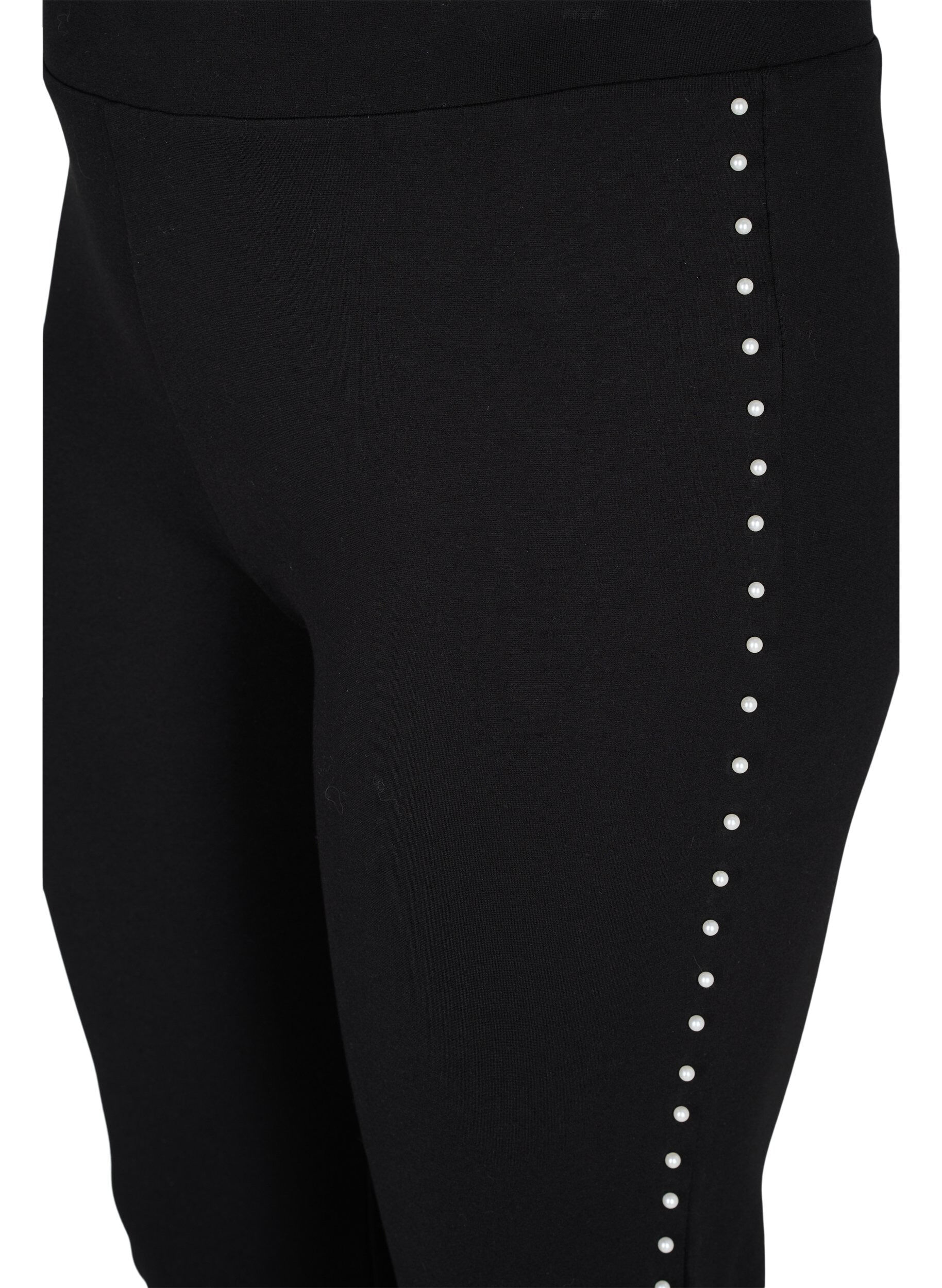 Zizzi Leggings met parels, Black, Packshot image number 2