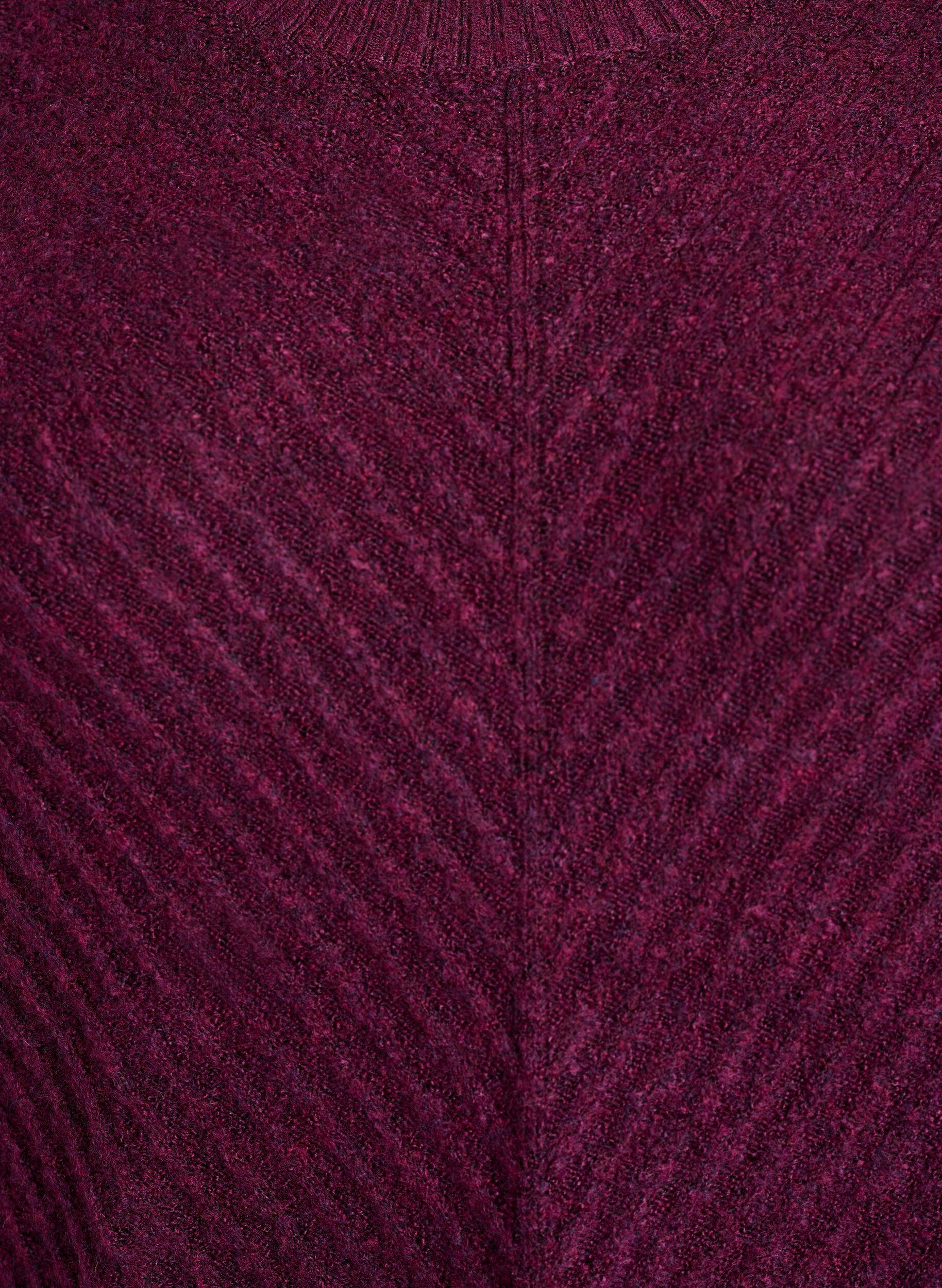 ZizziKorte gebreide jurk met een V-vormig textuurpatroon, Paars, Packshot image number 2