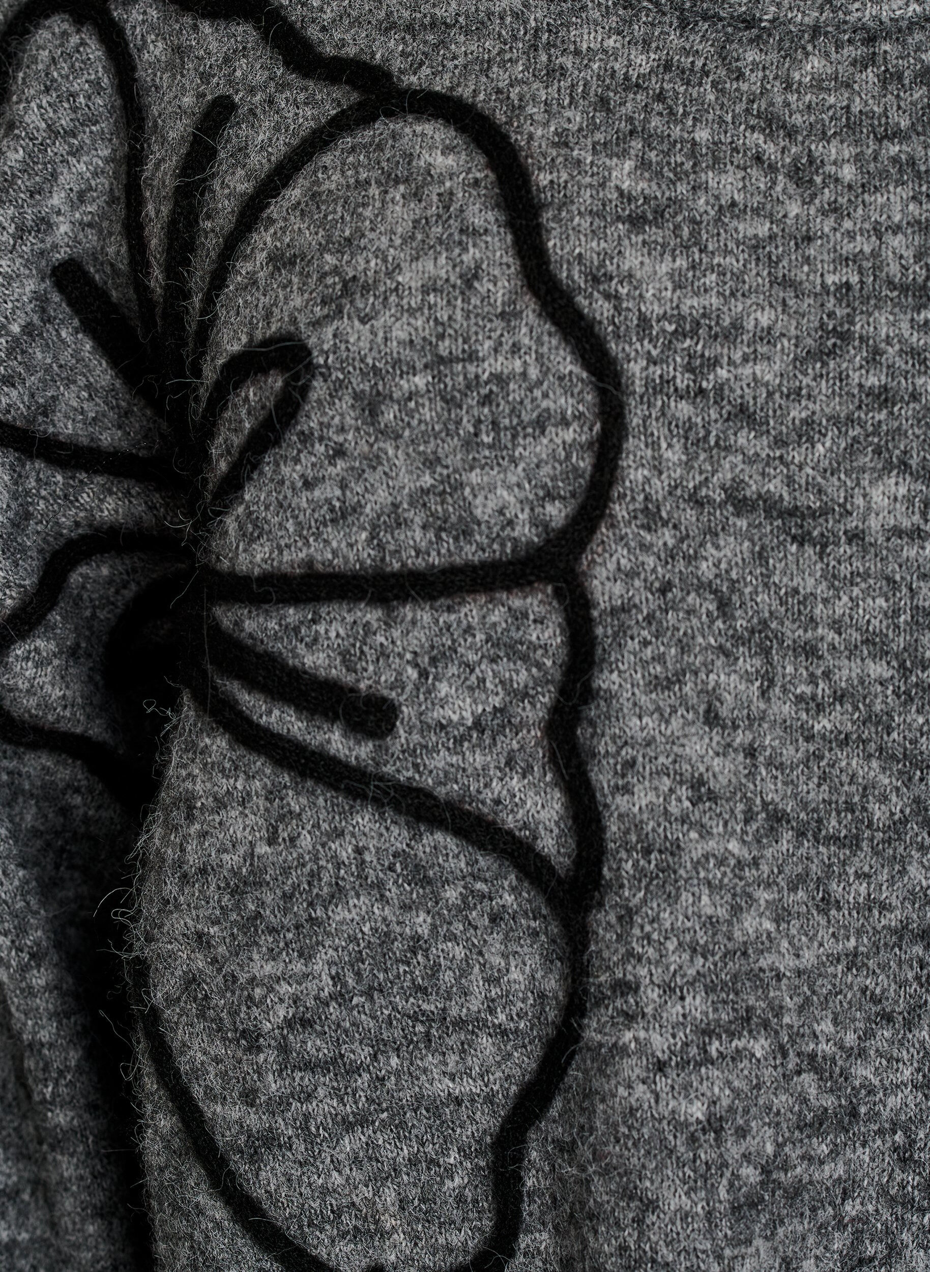 ZizziJumper met bloemenapplicatie, Grijs, Packshot image number 2