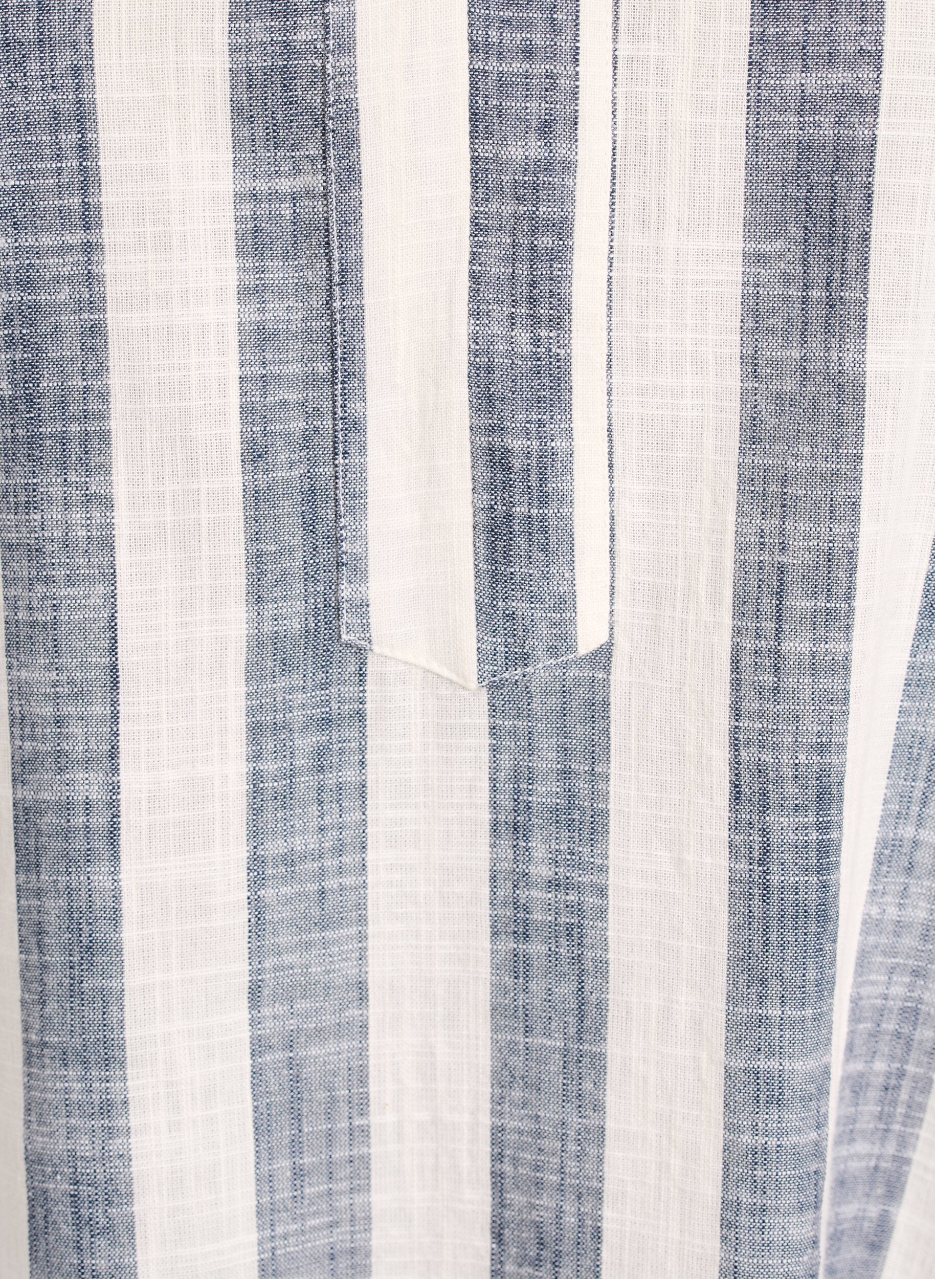 ZizziKatoenen tuniek met V-hals, Blauw, Packshot image number 2