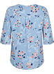 Blouse met bloemendesign en 3/4 mouw, Outline Flower, Packshot image number 1