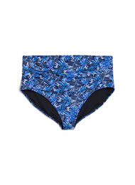 Hoge taille bikinibroekjes met patroon, Blauw