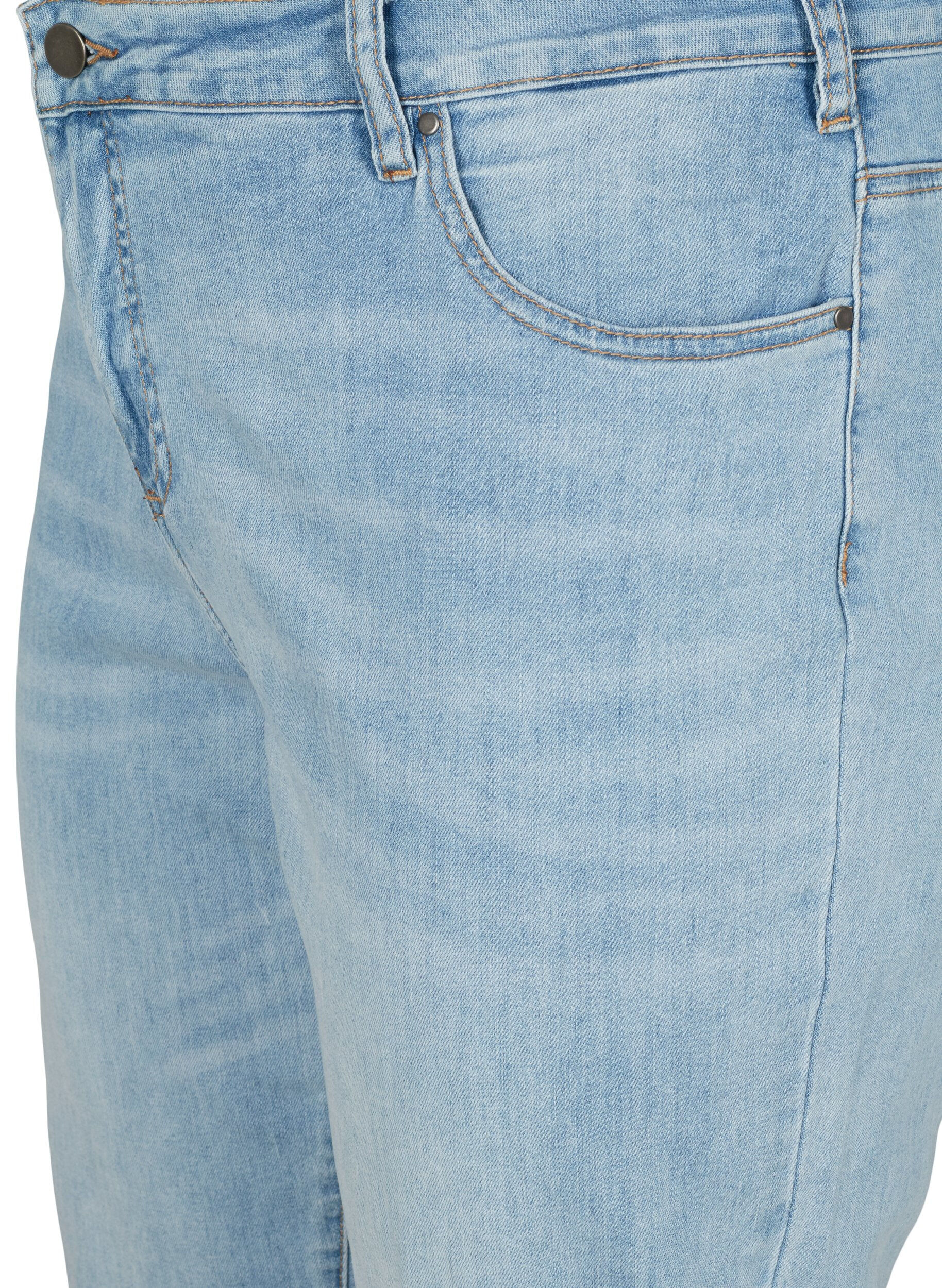 Zizzi7/8 jeans met oprolbare pijpen en hoge taille, Blauw, Packshot image number 2