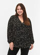 Shirtblouse met V-hals en print, Black Dot AOP, Model image number 0