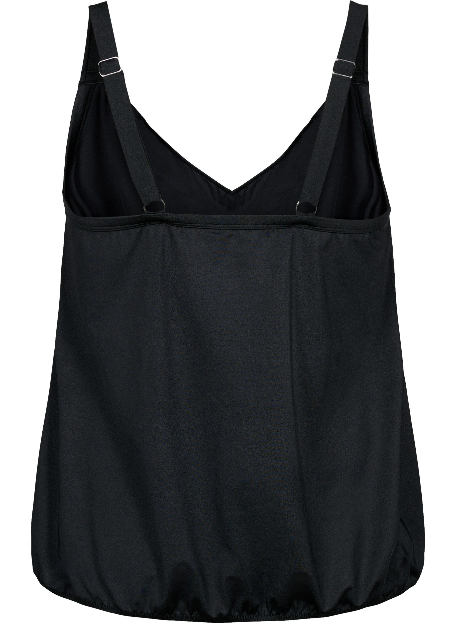 Zizzi Tankini met losse pasvorm, Zwart, Packshot image number 1