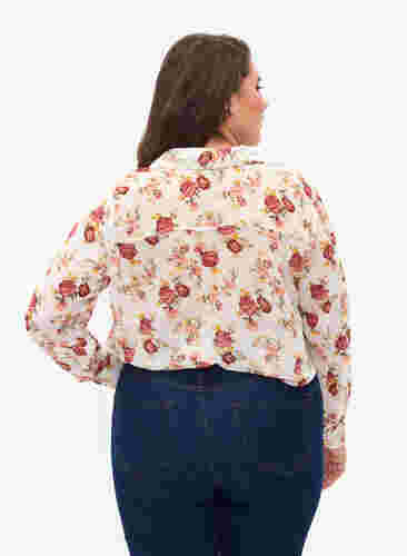 FLASH - Shirt met lange mouwen en bloemenprint, Off White Flower, Model image number 1