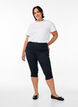 High waist Amy capri jeans met super slim fit, Zwart, Model image number 0
