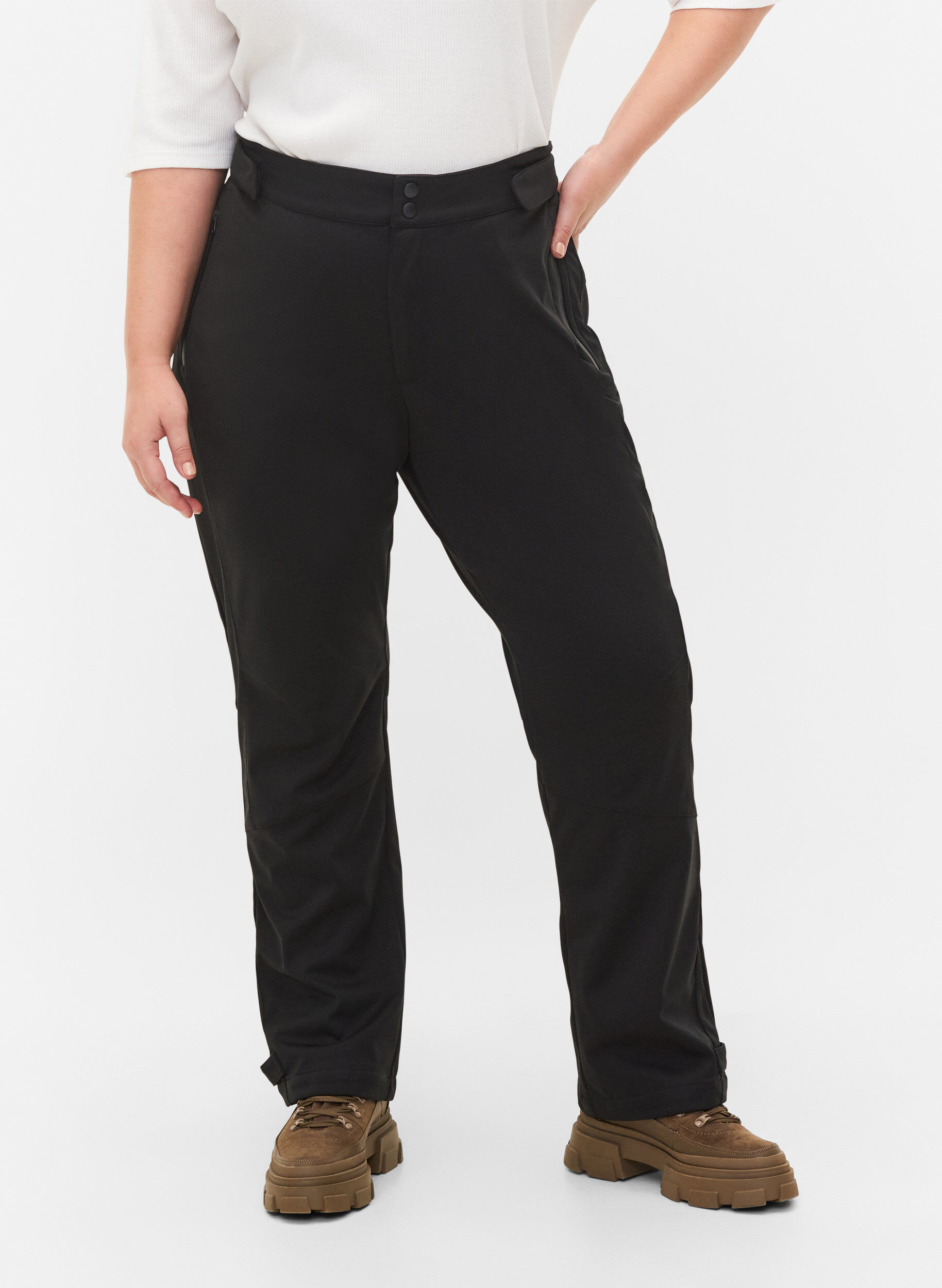 Zizzi Softshell broek, Black, Model image number 2