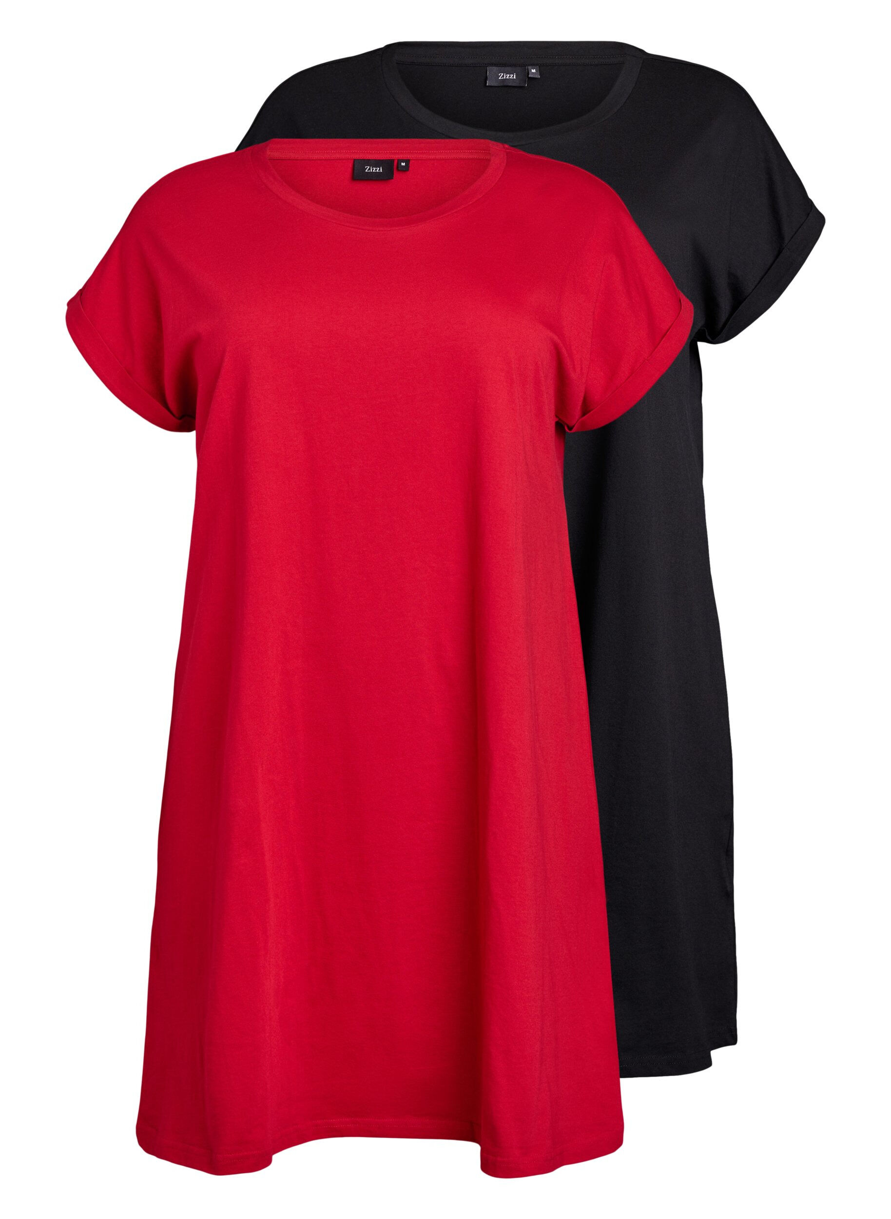 2-pack T-shirtjurk met korte mouwen