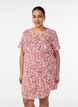 Korte katoenen jurk met bloemenprint, Rood, Model image number 0