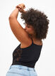 Bodystocking met kant en spaghettibandjes, Black, Model image number 1