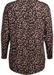 Luipaardprint blouse met lange mouwen, Bruin, Packshot image number 1