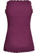 Top met kanten rand, Donker Bordeaux, Packshot image number 1