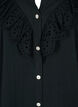 Viscose overhemdblouse met ruches, Black, Packshot image number 2