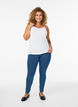Basic strop top in katoen, Wit, Model image number 1