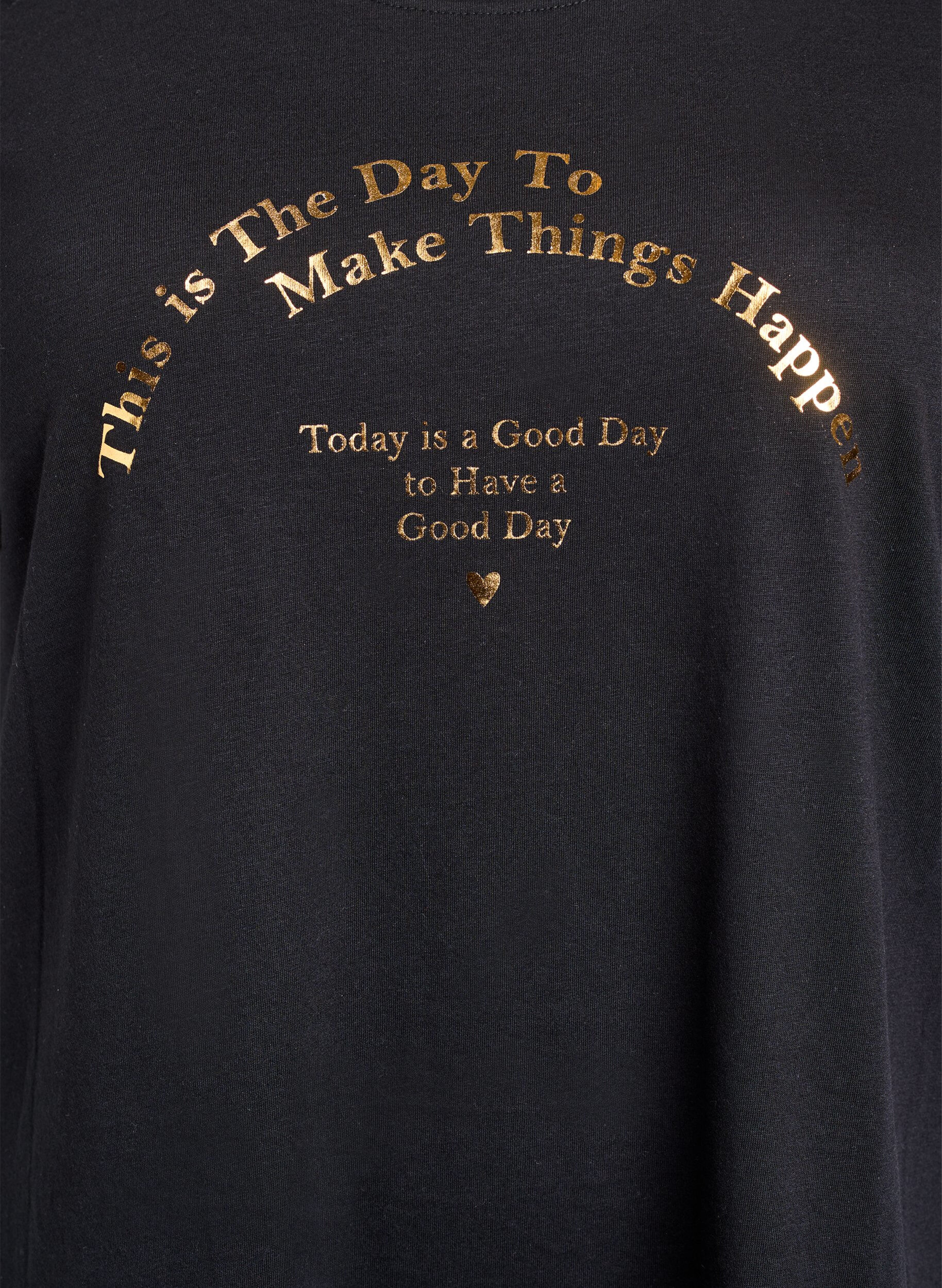 Zizzi FLASH - T-shirt met motief, Zwart, Packshot image number 2