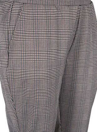 Geknipte Maddison broeken met geruit patroon, Beige Brown Check, Packshot image number 2