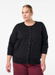 Fijngebreide vest met ronde hals, Zwart, Model image number 0