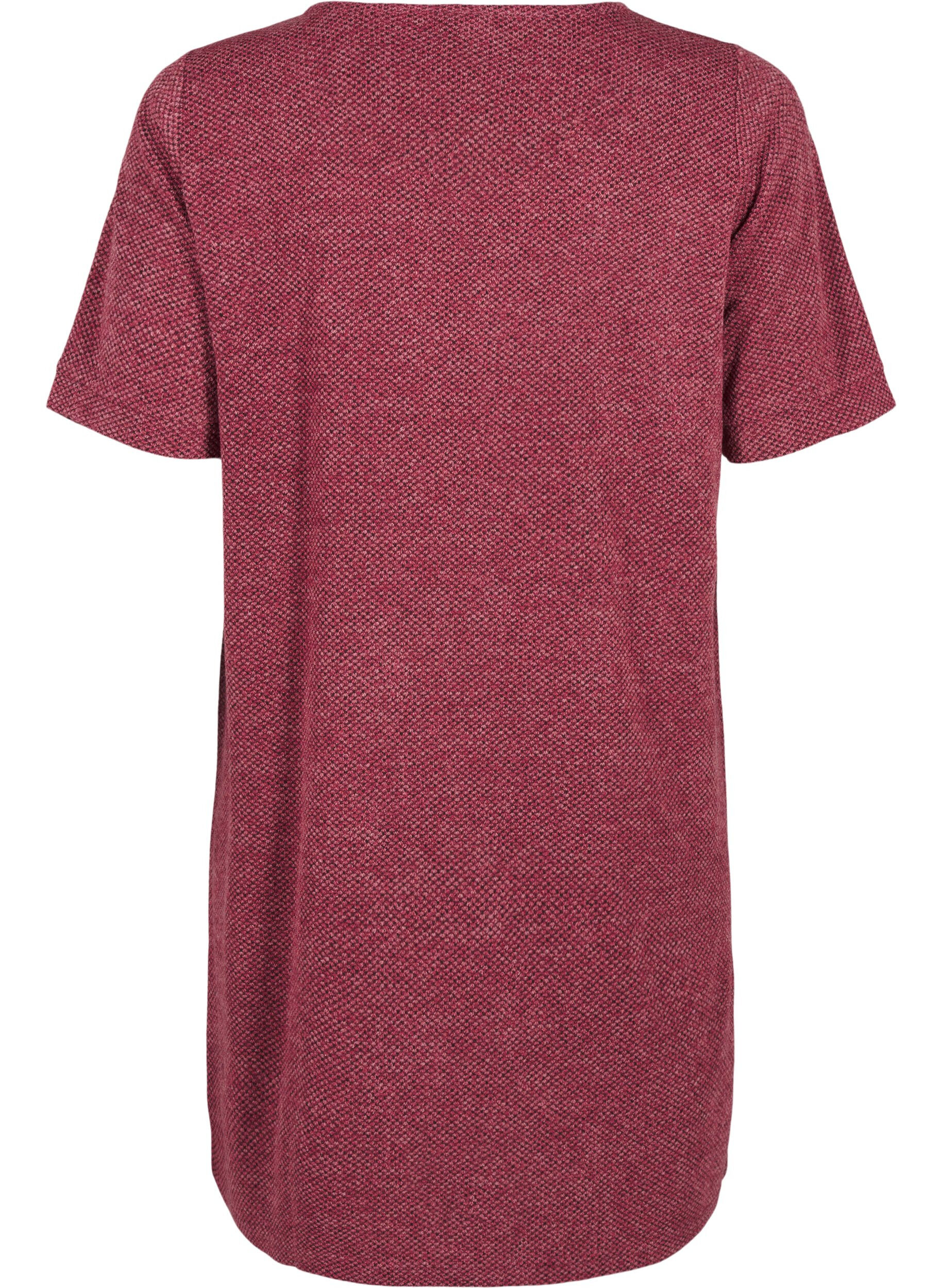 Zizzi T-shirtjurk met korte mouwen, Dry Rose, Packshot image number 1