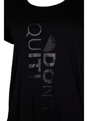 Sport-T-shirt met print, Black Don't Quit , Packshot image number 2