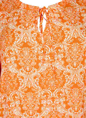 Viscose jurk met print en korte mouwen, Exuberance Oriental, Packshot image number 2